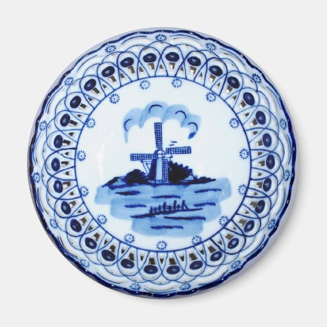 Mini Art Delft Plate Magnet (Front)