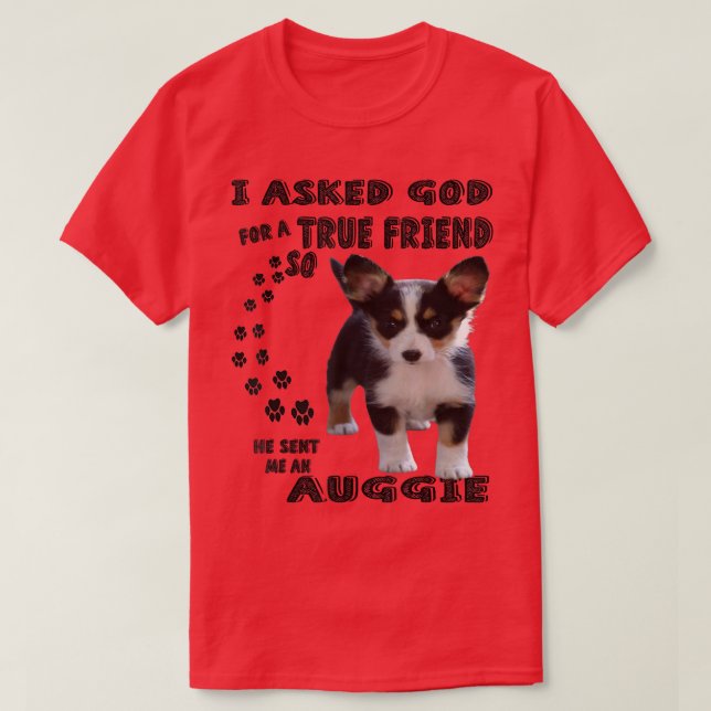 Mini Auggie Quote Mum Dad Lover Print, Cute Aussie T-Shirt (Design Front)