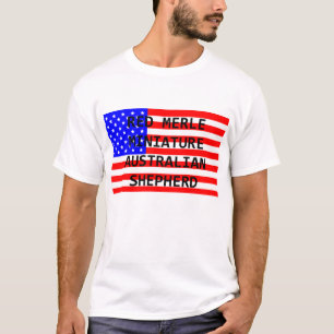 mini aussie name on flag red merle T-Shirt