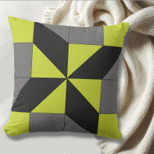 Mini Barn Quilt Clay's Choice Throw Pillow
