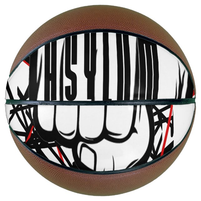 Mini Basketball Hoop Asylum Graffiti Fist Design (Front)