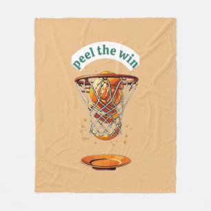 Mini Basketball Hoop Fleece Blanket