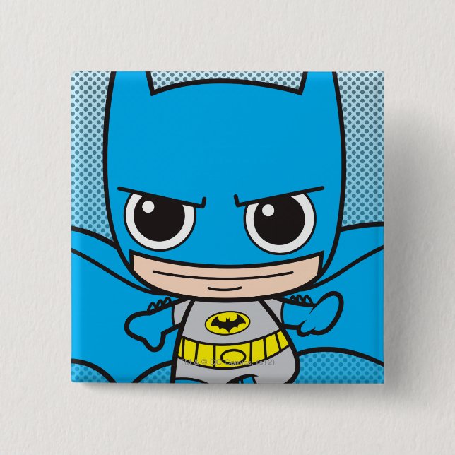 Mini Batman Running 15 Cm Square Badge (Front)