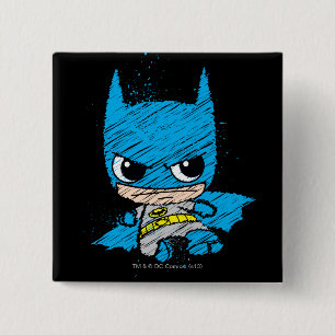 Mini Batman Sketch 15 Cm Square Badge