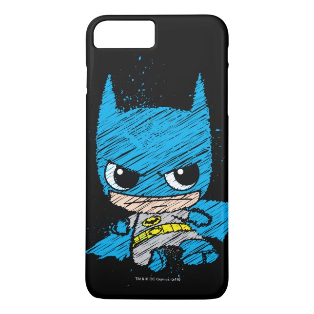 Mini Batman Sketch Case-Mate iPhone Case (Back)