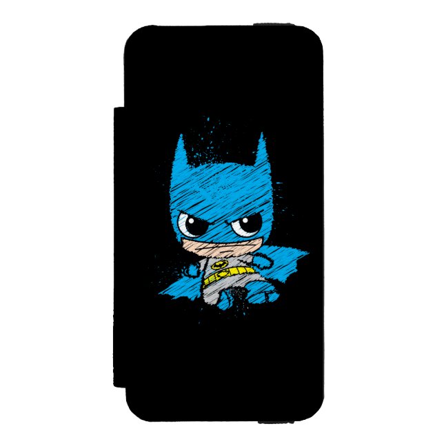 Mini Batman Sketch Incipio iPhone Wallet Case (Folio Front)