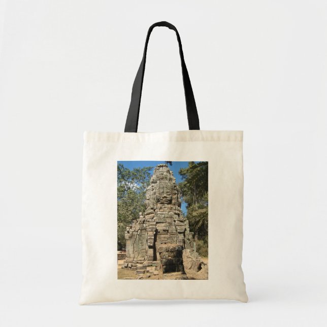 Mini Bayon Khmer Ruins ... Ta Prohm, Cambodia Tote Bag (Front)