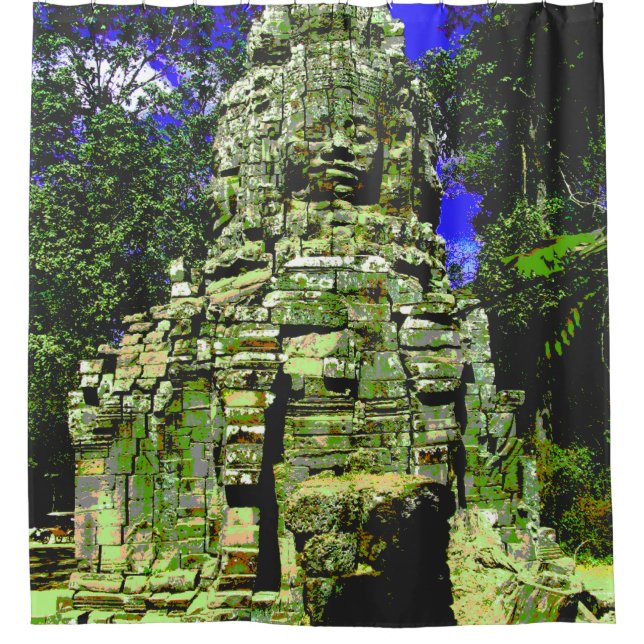 Mini Bayon [Redux] ... Siem Reap, Cambodia Shower Curtain (Front)