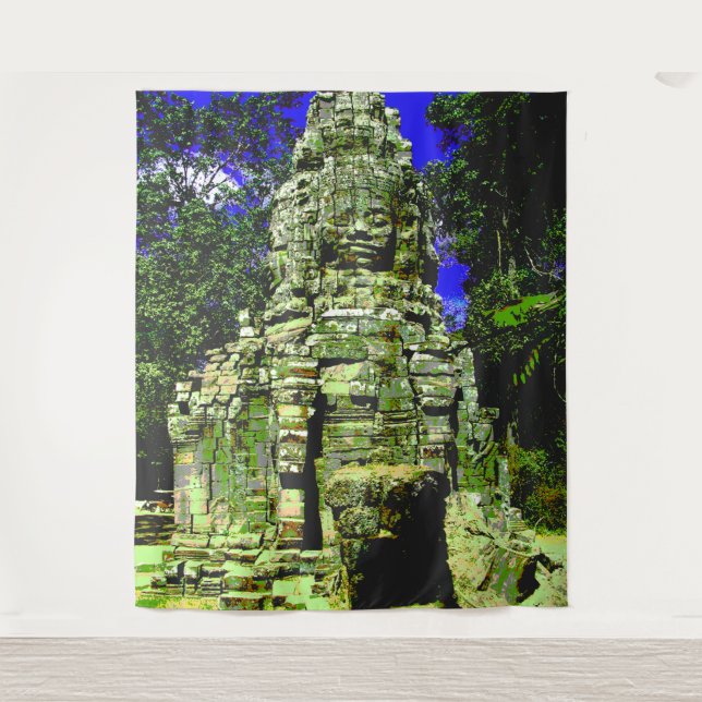 Mini Bayon [Redux] ... Siem Reap, Cambodia Tapestry (Front)