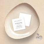 MINI Black White Wedding Evening Party Invite<br><div class="desc">A charming MINI SIZE 2.5" x 2.5" square black and white Wedding Evening Party Invite.  A set typography for the event name and the rest of he  text which can easily personalise. All colours are editable via customise further.</div>