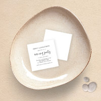 MINI Black White Wedding Evening Party Invite