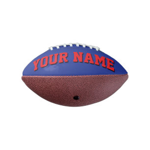 Mini BLUE AND RED Personalised Football American Football
