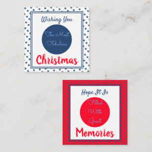 Mini Blue Polka Dot Card