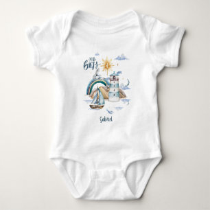 Mini Boss Ship In the Ocean Customisable Baby Bodysuit