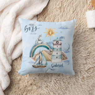 Mini Boss Ship In the Ocean Customisable Cushion