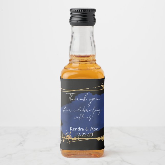 Mini bottle label for wedding (Front)