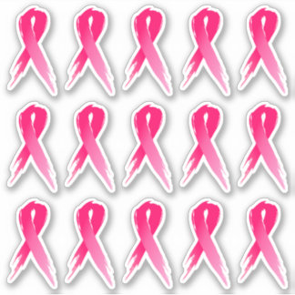 Mini Breast Cancer Awareness Pink Ribbons x 15