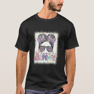 Mini Bunny Messy Bun Leopard Easter Day Family App T-Shirt