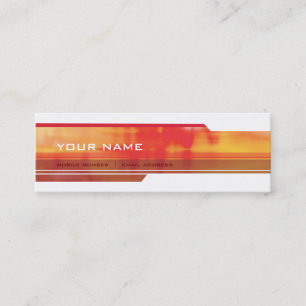MINI BUSINESS CARD :: slick 1 orange red yellow