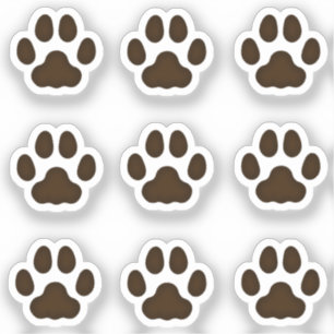Mini Cat Paw Prints Dark Brown Animal Tracks