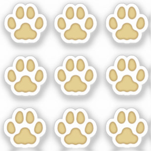 Mini Cat Paw Prints Tam Animal Tracks Stickers