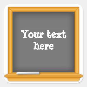Mini Chalkboard Classroom  Square Sticker