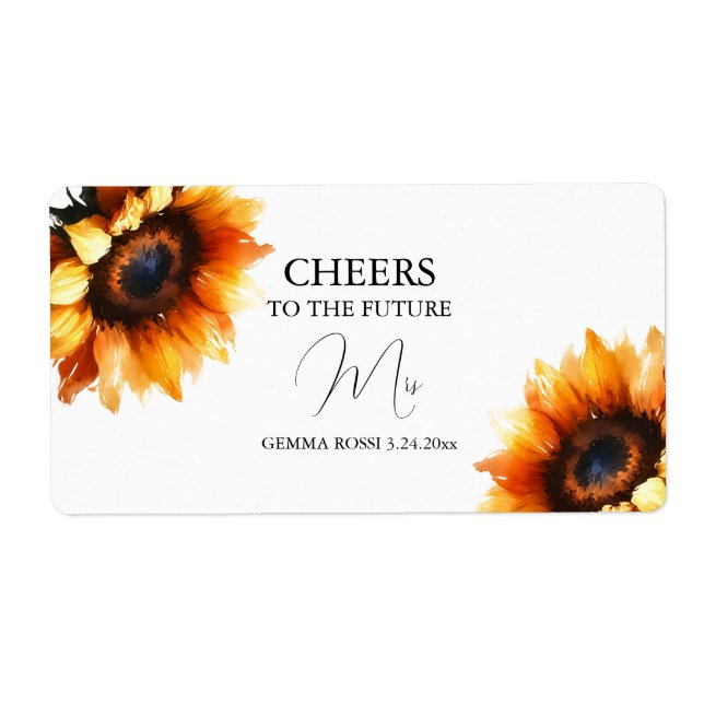 Mini Champagne Label Bridal Shower Favour (Front)