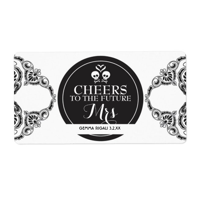 Mini Champagne Label Bridal Shower Favour (Front)