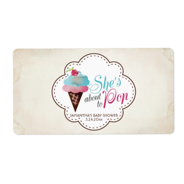 Mini Champagne Label Gender Reveal (Front)