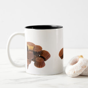 Mini Chocolate and Peanut Treats Two-Tone Coffee Mug