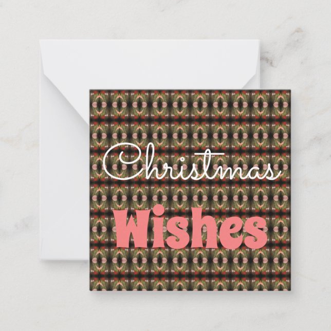 Mini Christmas Card in Coral (Front)