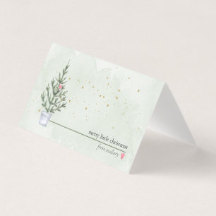 Mini Christmas Note Cards with Your Name