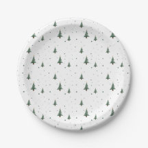 Mini Christmas Tree Paper Plates