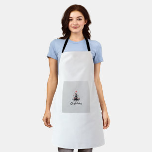 Mini Christmas Tree Print By Qù qín héng Apron