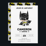 Mini Classic Batman Sketch Birthday Invitation<br><div class="desc">Celebrate your child's superhero birthday with these Batman birthday invitations. Personalise by adding your party details!</div>