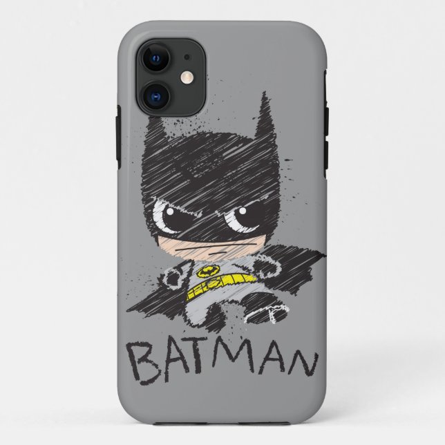 Mini Classic Batman Sketch Case-Mate iPhone Case (Back)
