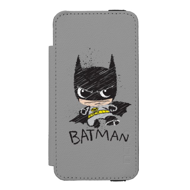 Mini Classic Batman Sketch Incipio iPhone Wallet Case (Folio Front)