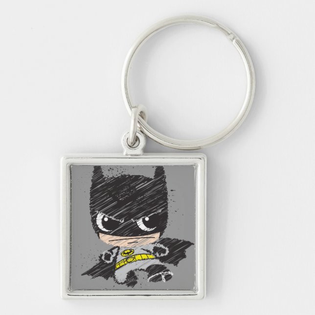 Mini Classic Batman Sketch Key Ring (Front)