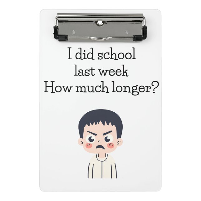 Mini clipboard. Back to school stationery Mini Clipboard (Front)