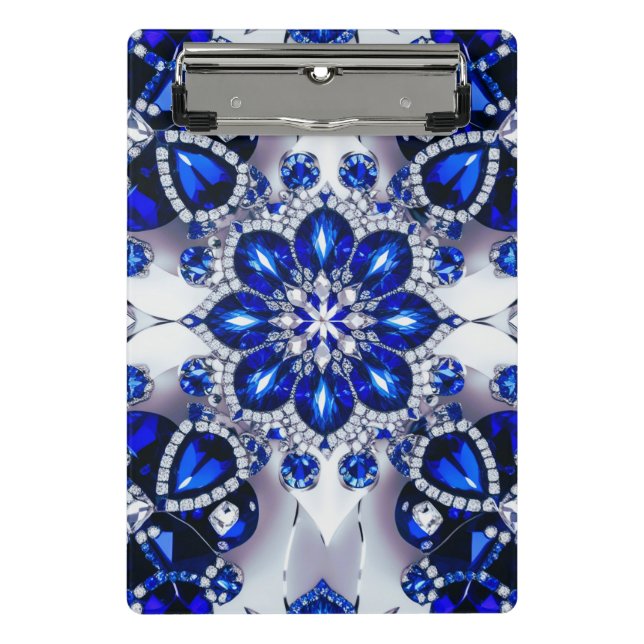 Mini clipboard with Blue White Colours (Front)