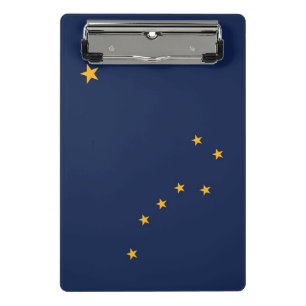 Mini clipboard with flag of Alaska, USA