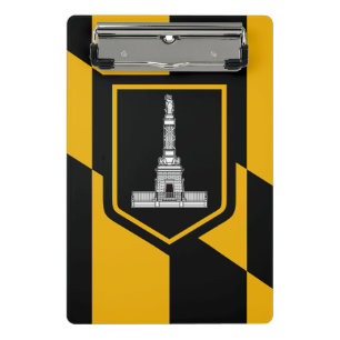 Mini clipboard with flag of Baltimore, USA