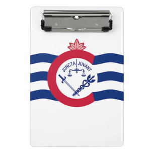 Mini clipboard with flag of Cincinnati, USA