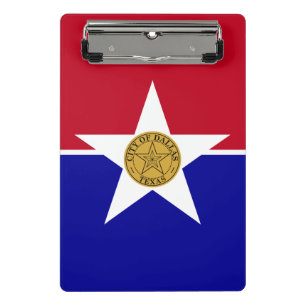 Mini clipboard with flag of Dallas, USA
