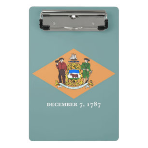 Mini clipboard with flag of Delaware, USA