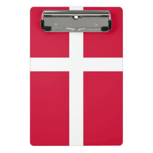 Mini clipboard with flag of Denmark