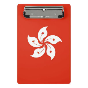 Mini clipboard with flag of Hong Kong