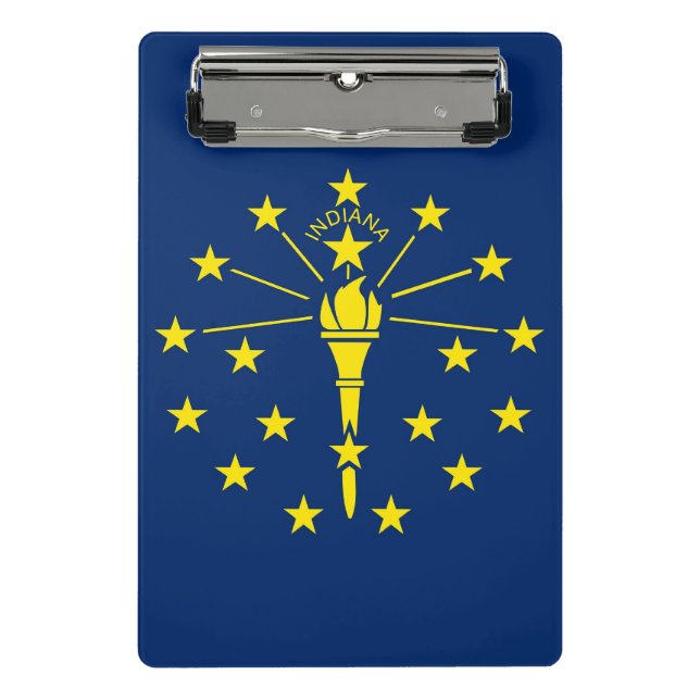 Mini clipboard with flag of Indiana State, USA (Front)