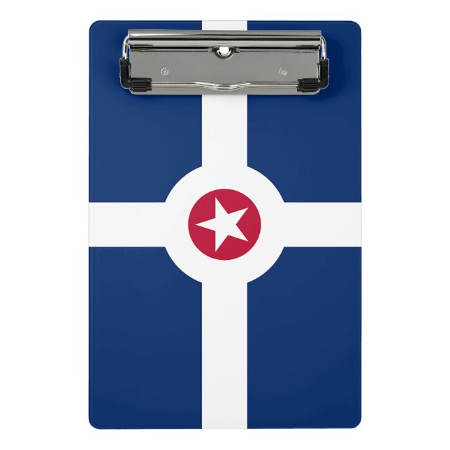 Mini clipboard with flag of Indianapolis, USA (Front)