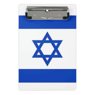 Mini clipboard with flag of Israel